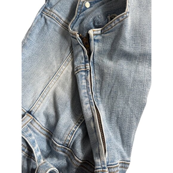 Hot Kiss Vintage Denim Jumpsuit Belt One-Piece 90s Y2K Stretch Blue Women Size S - Picture 7 of 7